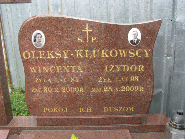 Izydor Oleksy Klukowski 1916 Białystok św. Rocha - Grobonet - Wyszukiwarka osób pochowanych