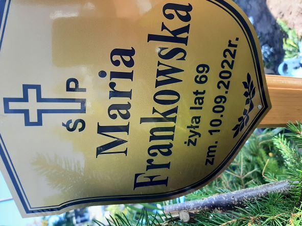 Maria Frankowska 1953 Białystok św. Rocha - Grobonet - Wyszukiwarka osób pochowanych