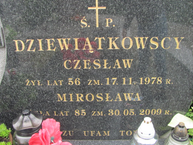 Mirosława Dziewiątkowska 1929 Białystok św. Rocha - Grobonet - Wyszukiwarka osób pochowanych