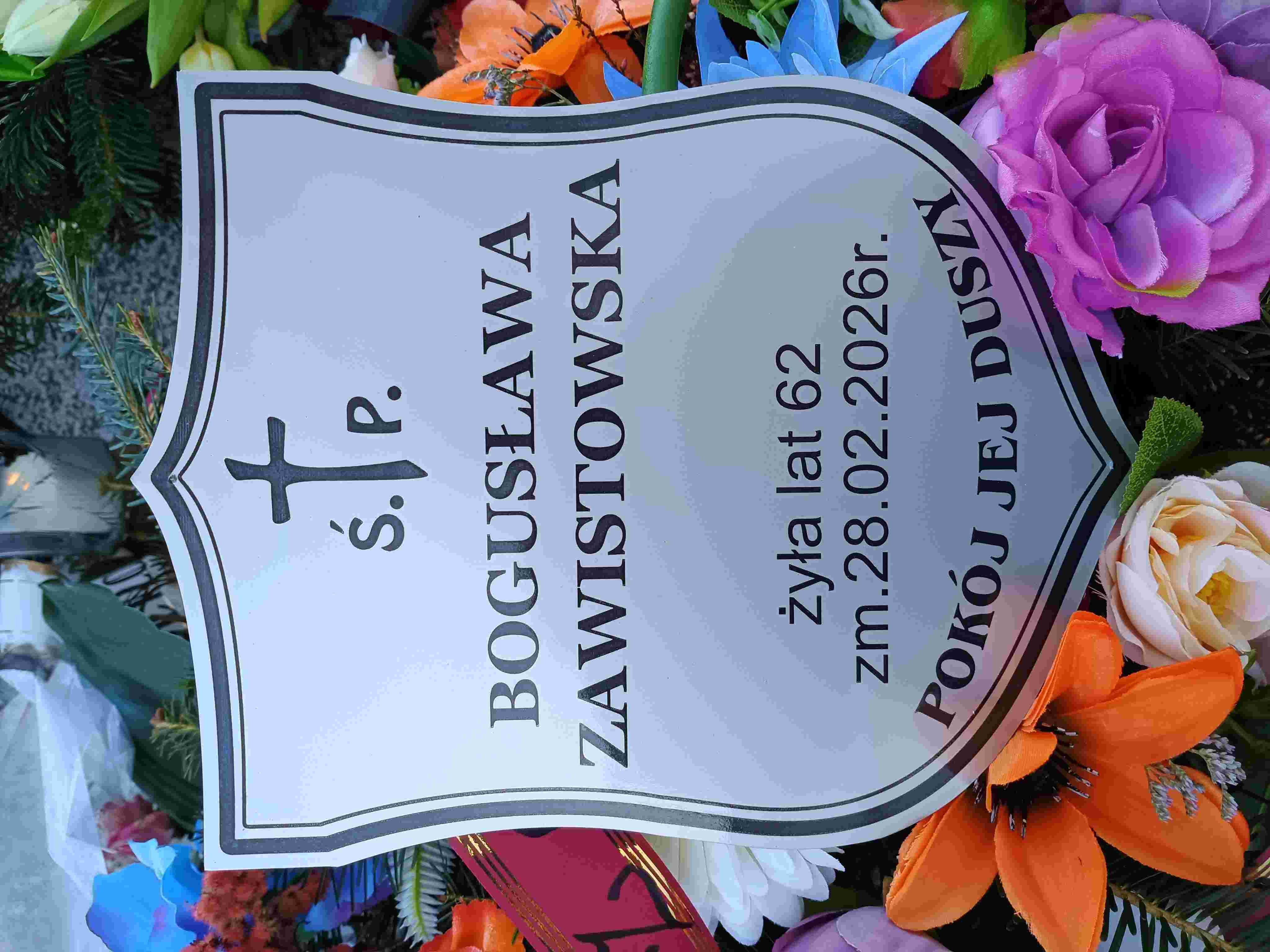 Grób Bogusława Zawistowska