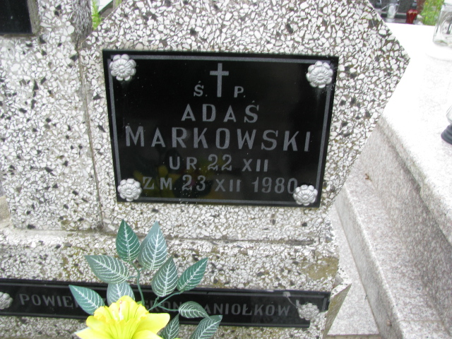 Adam Markowski 1980 Białystok św. Rocha - Grobonet - Wyszukiwarka osób pochowanych