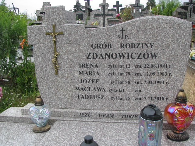Józef Zdanowicz Białystok św. Rocha - Grobonet - Wyszukiwarka osób pochowanych