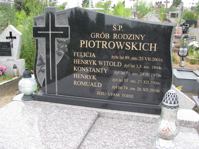 Henryk Piotrowski Białystok św. Rocha - Grobonet - Wyszukiwarka osób pochowanych