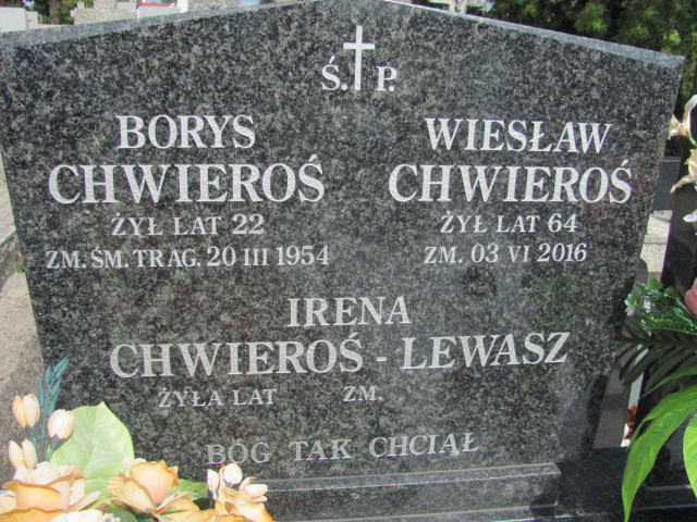 Irena Lewasz 1932 Białystok św. Rocha - Grobonet - Wyszukiwarka osób pochowanych