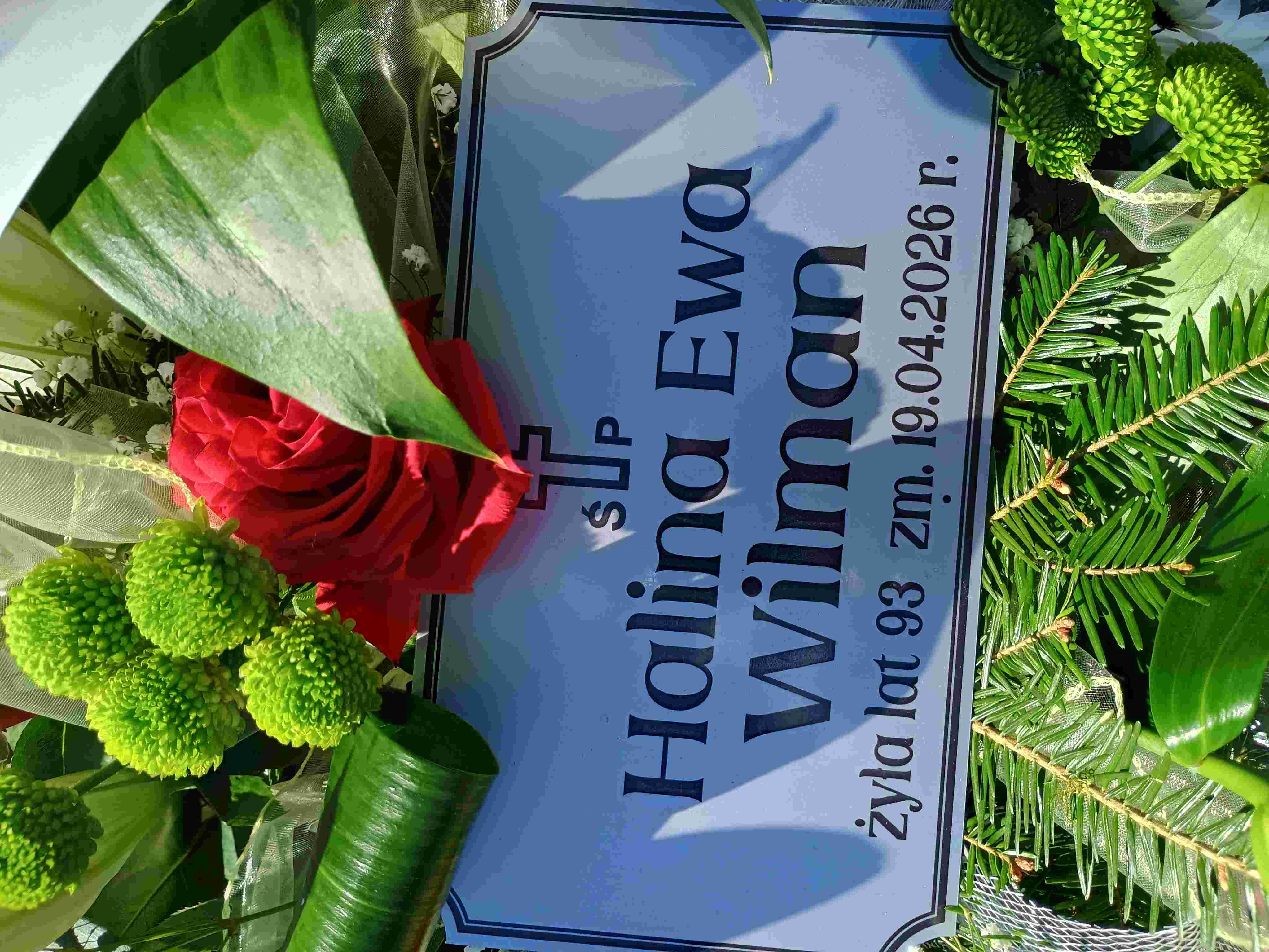 Grób Halina Ewa Wilman