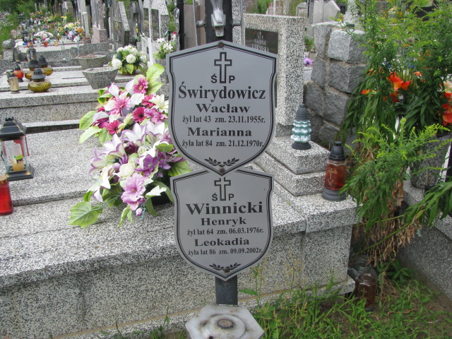 Leszek Winnicki 1948 Białystok św. Rocha - Grobonet - Wyszukiwarka osób pochowanych