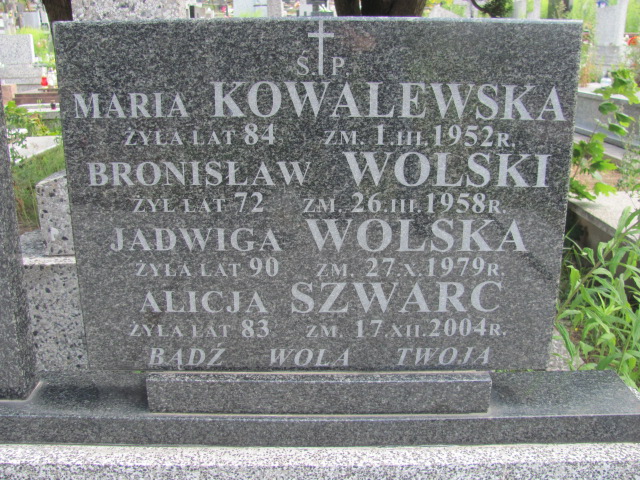 Alicja Szwarc Białystok św. Rocha - Grobonet - Wyszukiwarka osób pochowanych