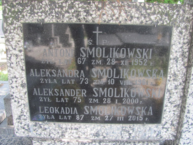 Leokadia Smolikowska 1928 Białystok św. Rocha - Grobonet - Wyszukiwarka osób pochowanych