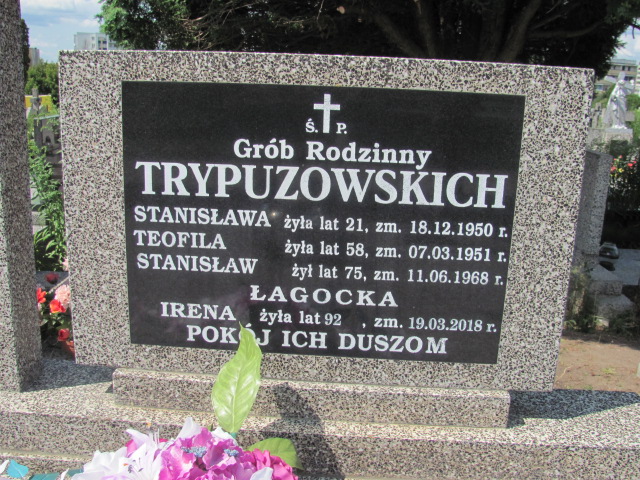 Stanisława Trypuzowska Białystok św. Rocha - Grobonet - Wyszukiwarka osób pochowanych