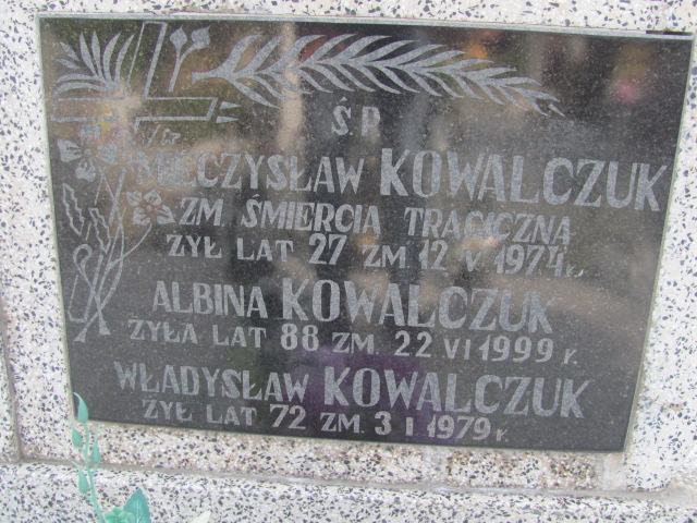 Zdzisław Kowalczuk 1953 Białystok św. Rocha - Grobonet - Wyszukiwarka osób pochowanych