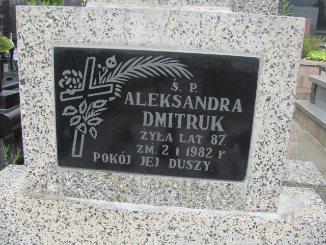 Aleksandra Dmitruk Białystok św. Rocha - Grobonet - Wyszukiwarka osób pochowanych