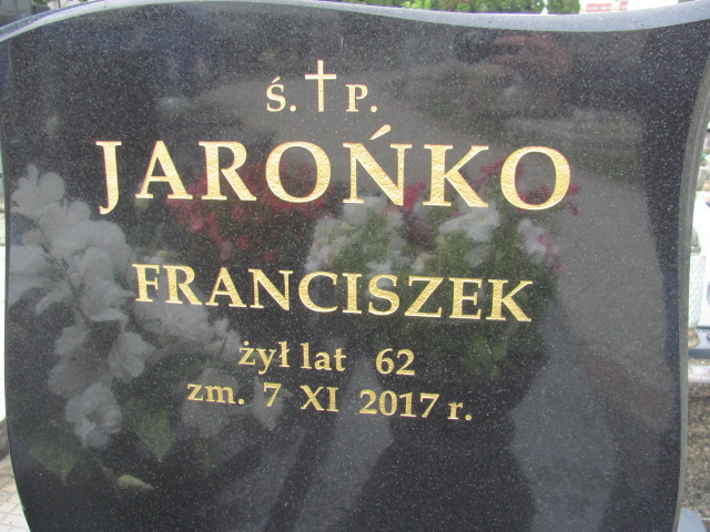 Franciszek Jarońko 1955 Białystok św. Rocha - Grobonet - Wyszukiwarka osób pochowanych