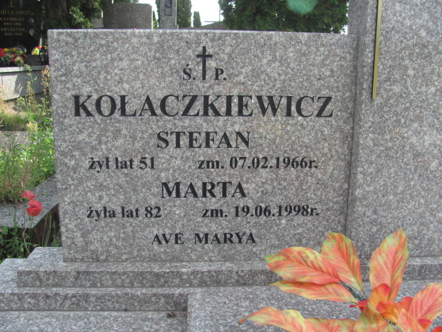 Stefan Kołaczkiewicz Białystok św. Rocha - Grobonet - Wyszukiwarka osób pochowanych