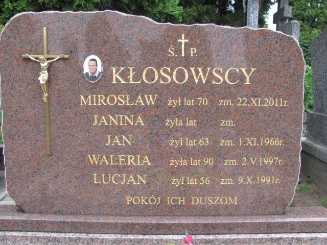 Jan Kłosowski Białystok św. Rocha - Grobonet - Wyszukiwarka osób pochowanych