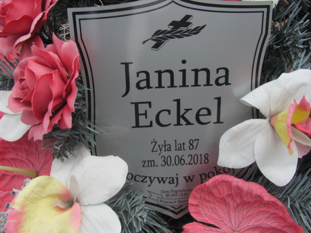 Janina Eckel 1930 Białystok św. Rocha - Grobonet - Wyszukiwarka osób pochowanych