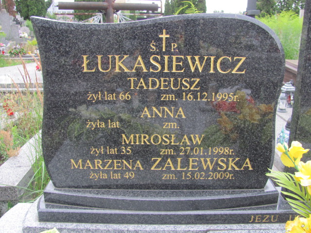 Tadeusz Łukasiewicz Białystok św. Rocha - Grobonet - Wyszukiwarka osób pochowanych