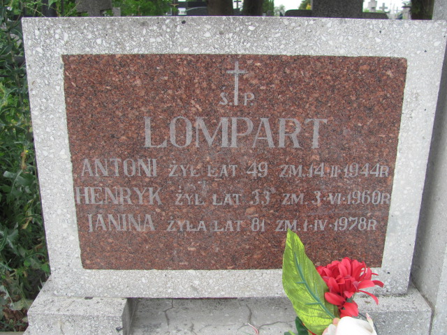 Janina Lompart Białystok św. Rocha - Grobonet - Wyszukiwarka osób pochowanych