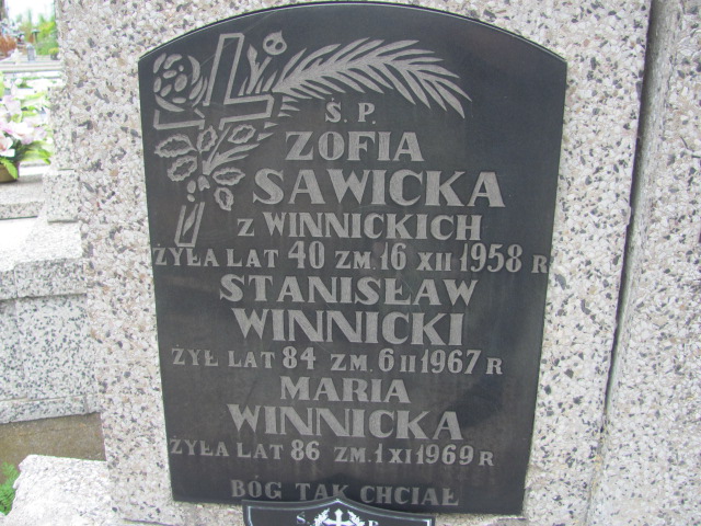 Maria Winnicka Białystok św. Rocha - Grobonet - Wyszukiwarka osób pochowanych