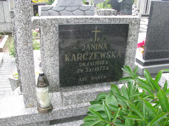 Janina Karczewska 1910 Białystok św. Rocha - Grobonet - Wyszukiwarka osób pochowanych